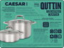 Quttin Olla con Tapa Acero Inoxidable 32 cm / 15 Litros New Caesar (2 Unidades)