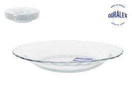 Duralex Plato Hondo Transparente Colección Paris 23 cm (48 Unidades)