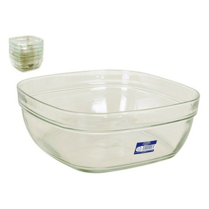 Duralex Ensaladera Apilable Lys 23cm 3L Transparente Cuadrada