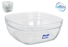 Duralex Ensaladera Lys Cuadrada Transparente 23 cm / 3 L (12 Unidades)