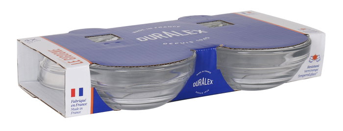 Duralex Set 4 Bolsas Apilables Transparentes 70cc, ø7.5 x 3 cm (24 Cajas)