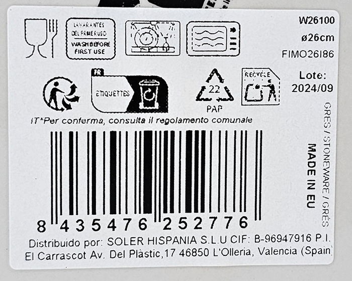 La Mediterranea Plato Llano 26 cm Adhara Monaco Brillo (6 Unidades) La Mediterranea Plato Llano 26 cm Adhara Monaco Brillo (6 Unidades)