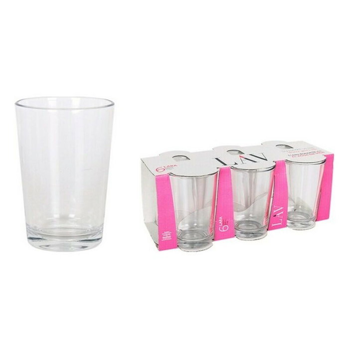 LAV Set de 6 Vasos de Agua Lara 205 ml de Cristal