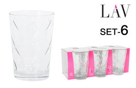 Lav Set 6 Vasos Agua 205 cc Mevsim (8 Cajas)