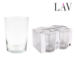 LAV Set de 4 Vasos de Sidra con Capacidad de 510 cl, Modelo Ek Bdg392Cs Best Offer, Medidas Ø 9 x 12 cm, Peso 14.83 kg (12 Cajas)