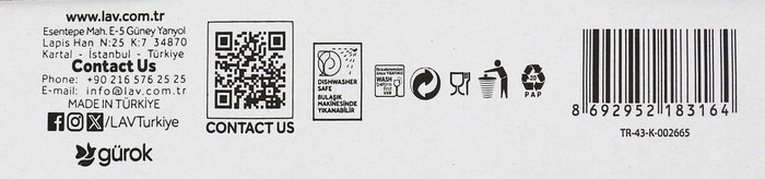 LAV Set de 4 Vasos de Sidra con Capacidad de 510 cl, Modelo Ek Bdg392Cs Best Offer, Medidas Ø 9 x 12 cm, Peso 14.83 kg (12 Cajas)