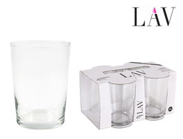 LAV Set de 4 Vasos de Sidra con Capacidad de 510 cl, Modelo Ek Bdg392Cs Best Offer, Medidas Ø 9 x 12 cm, Peso 14.83 kg (12 Cajas)