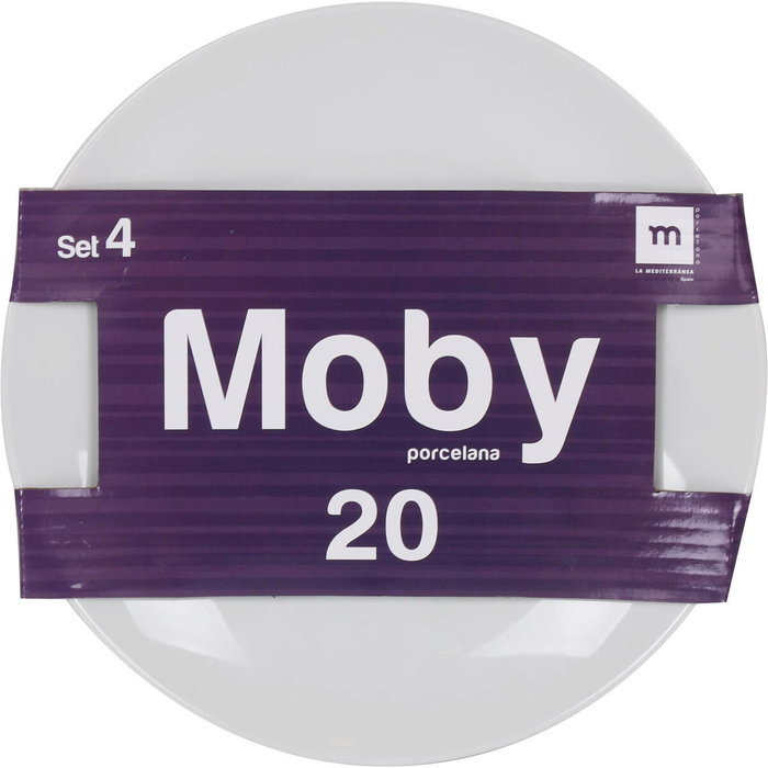 Plato para Postre La Mediterránea Moby Porcelana Ø 20,3 cm (4 Unidades) Plato para Postre La Mediterránea Moby Porcelana Ø 20,3 cm (4 Unidades)