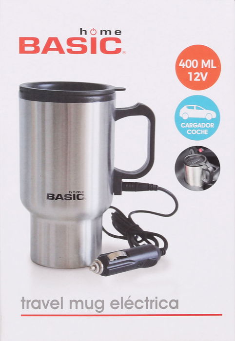 Basic Home Travel Mug Eléctrica Cargador Coche 9,7 cm ancho x 17,5 cm alto x 12,8 cm largo (12 Unidades)