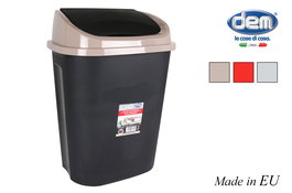 Dem Cubo de Basura con Tapa Basculante Lixo, 50 Litros, Color, 43 x 30 x 58 cm (3 Unidades)