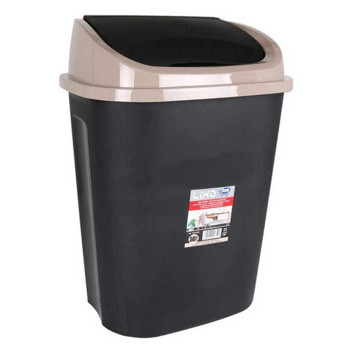 Dem Cubo de Basura Lixo con Tapa Basculante, 50 Litros, Pack de 3 Unidades Dem Cubo de Basura Lixo con Tapa Basculante, 50 Litros, Pack de 3 Unidades