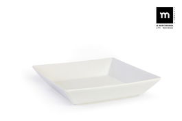 La Mediterranea Ensaladera Bol Cuadrada 21 cm Ivory Brillo Colección Elite (6 Unidades)