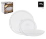 La Mediterranea Vajilla 18 Pcs Andra - Juego de Vajilla de Porcelana, Plato Grande, Plato Pequeño y Plato Hondo (2 Unidades)