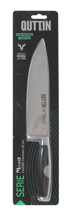 Quttin Cuchillo Cocina 20 cm Moare Cuchillas de Acero Inoxidable para Uso Profesional (6 Unidades)