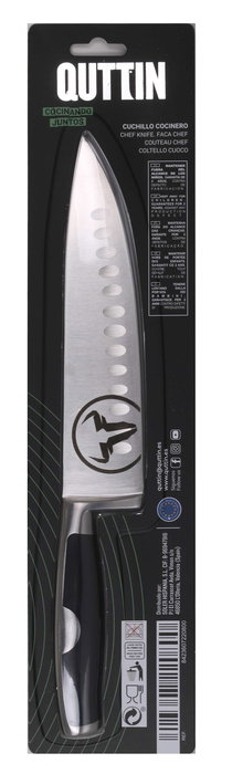 Quttin Cuchillo Cocina 20 cm Moare Cuchillas de Acero Inoxidable para Uso Profesional (6 Unidades)