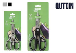 Quttin Tijera Bimaterial Descaps Esmerald 21x9.5 cm (12 Unidades)