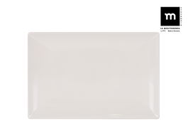 La Mediterranea Fuente Rectangular Ivory Brillo 34 x 22.5 cm Elite (6 Unidades)