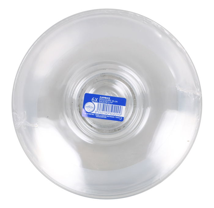 Duralex Set 6 Platos Transparente Colección Caprice 14 cm (12 Cajas)