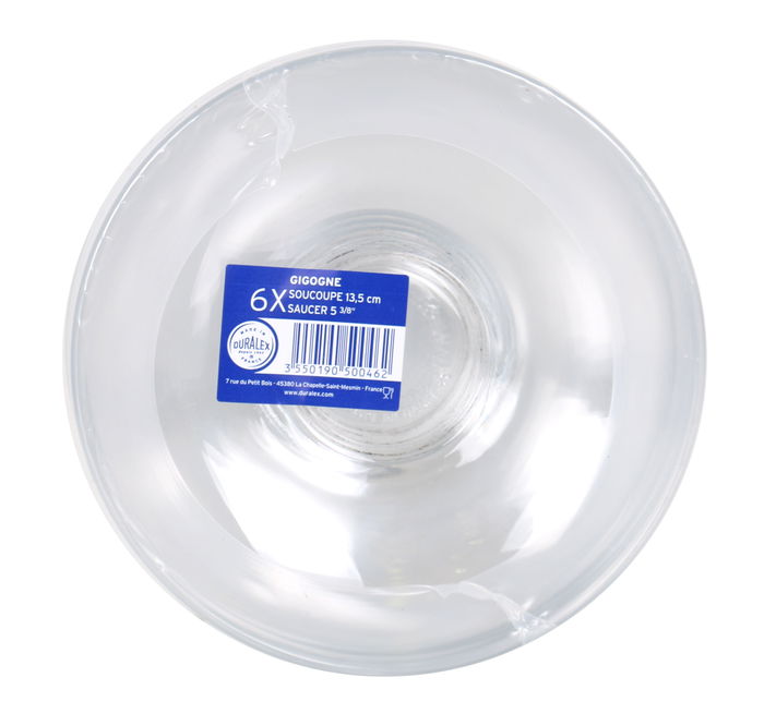 Duralex Set 6 Platos Gigogne Transparentes 13.4 cm (12 Cajas) Duralex Set 6 Platos Gigogne Transparentes 13.4 cm (12 Cajas)