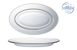 Duralex Fuente Oval Transparente 31 cm Lys (18 Unidades)