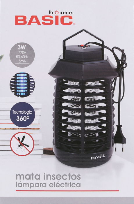 Basic Home Mata Insectos Eléctrico 3W, 16x14x24 cm (8 Unidades)