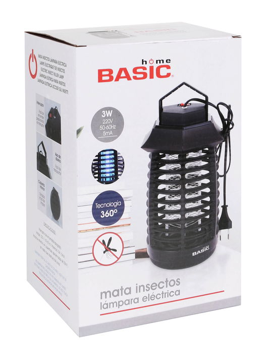Basic Home Mata Insectos Eléctrico 3W, 16x14x24 cm (8 Unidades)