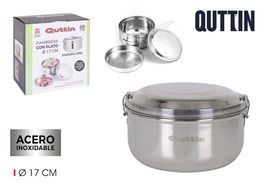 Quttin Fiambrera C/Plato Acero 17 cm (12 Unidades)