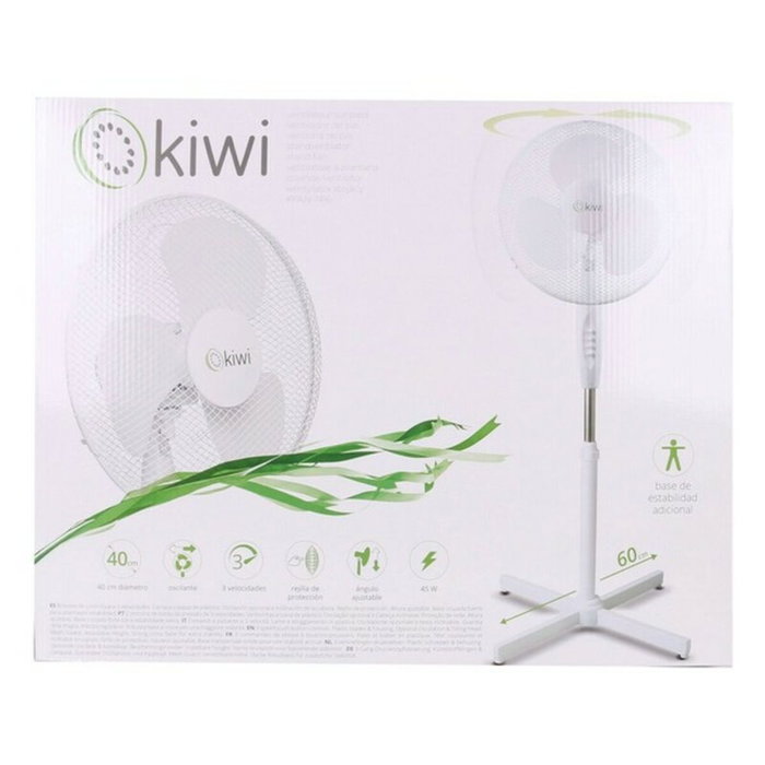 Ventilador de Pie Kiwi Blanco 45 W (Ø 40 cm) Ventilador de Pie Kiwi Blanco 45 W (Ø 40 cm)