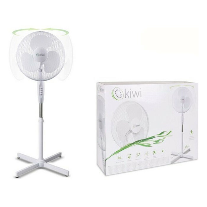 Ventilador de Pie Kiwi Blanco 45 W (Ø 40 cm) Ventilador de Pie Kiwi Blanco 45 W (Ø 40 cm)