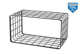 Viejo Valle Soporte Negro Comp. Gn1/3 34 cm x 19 cm x 18 cm (2 Unidades)