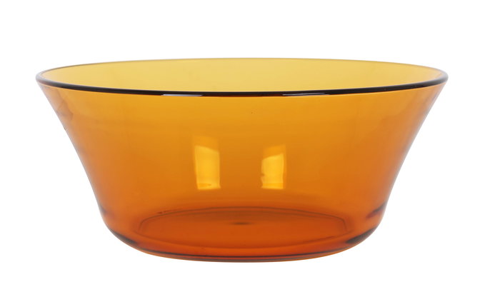 Duralex Ensaladera Lys Ambar, 23 cm / 220 cl - Vidrio Templado, Dimensiones: 22.8 x 9.4 x 22.7 cm (12 Unidades)