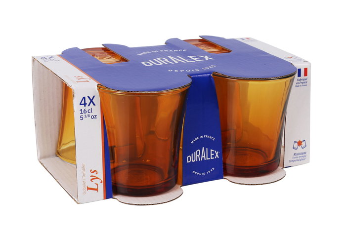 Duralex Set 4 Vasos Ambar Lys 16 cl (12 Cajas)