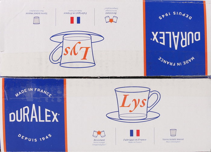 Duralex Set 6 Tazas con Plato Lys 18 cl Ambar (8 Cajas)