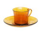 Duralex Set 6 Tazas con Plato Lys 18 cl Ambar (8 Cajas)
