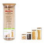 Quttin Tarro de Borosilicato con Tapa de Bambú 1650ml, 12 Unidades
