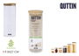Quttin Tarro Borosilicato con Tapa Bamboo 9.5 x 27 cm 1650ml (12 Unidades)