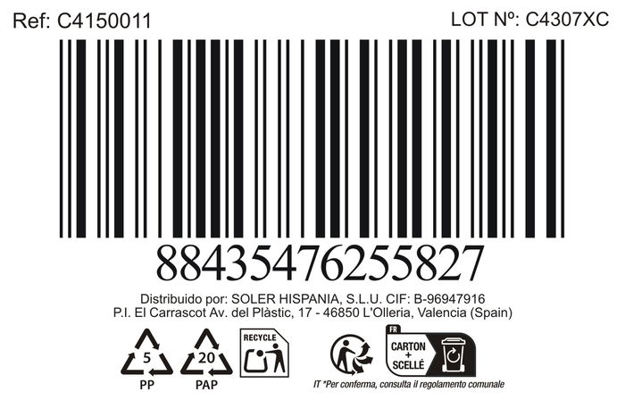 La Mediterranea Plato Llano Mobius 24 cm (18 Unidades)