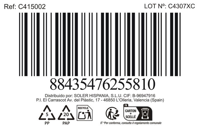 La Mediterranea Plato Postre Mobius 19 cm (18 Unidades)