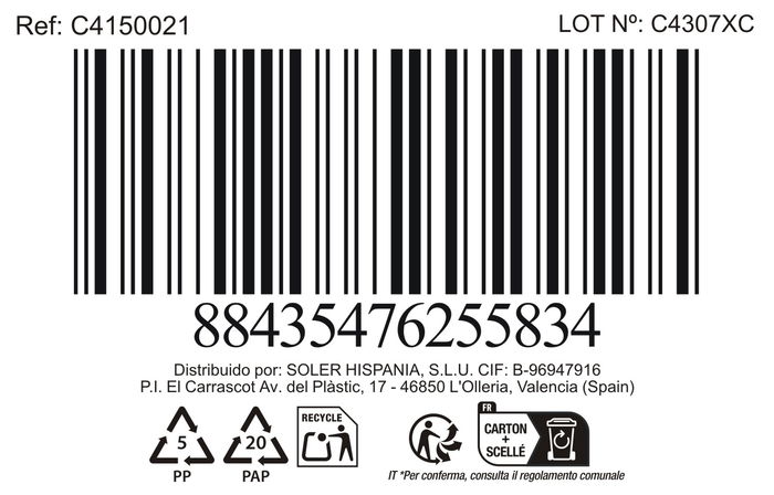 La Mediterranea Plato Postre Mobius 20.5 cm (18 Unidades)