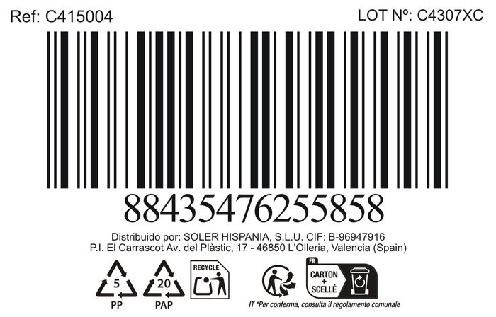 La Mediterranea Plato Llano 27 cm Colección Felit (18 Unidades)