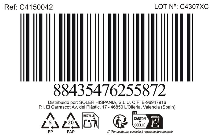 La Mediterranea Plato Llano Felit 20.5 cm (18 Unidades)