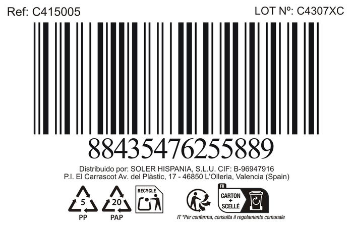 La Mediterranea Plato Postre 19 cm Colección Felit (18 Unidades)