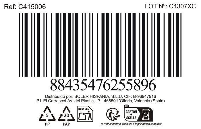 La Mediterranea Plato Hondo 22.5 cm Colección Felit (18 Unidades)