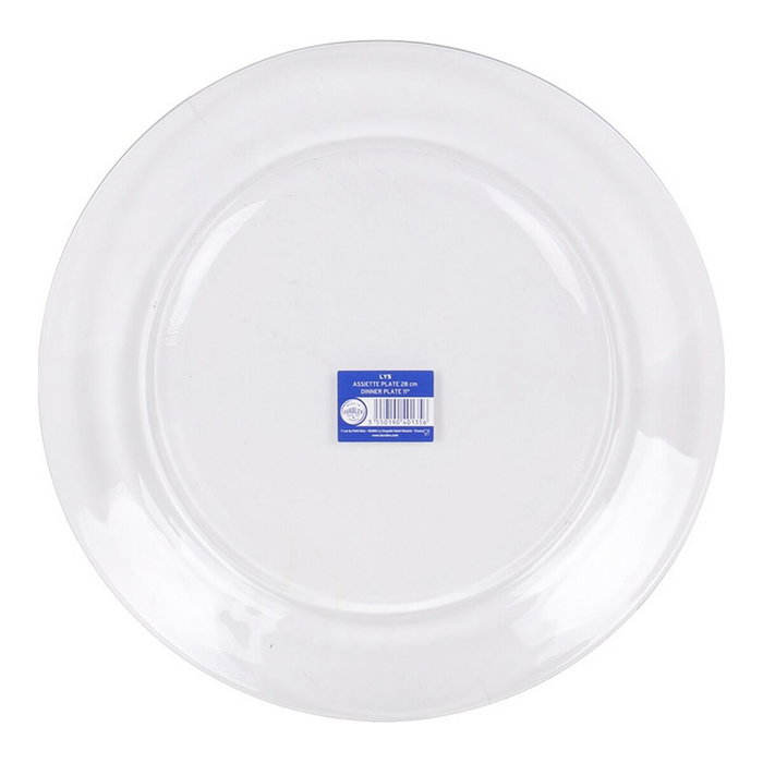 Duralex Plato Llano Transparente Lys 28cm (Pack de 24) de la colección Lys de 28 cm de diámetro aproximado.