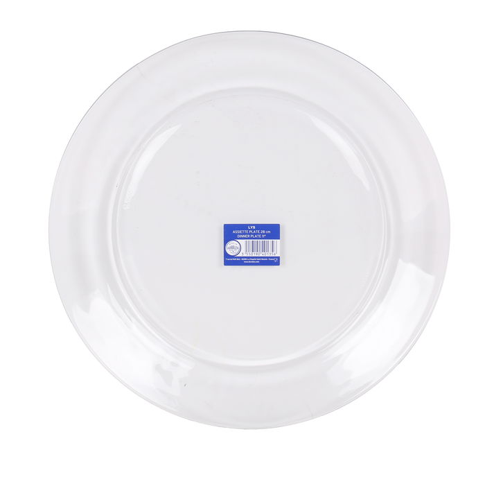 Duralex Plato Llano Transparente Lys 28 cm (24 Unidades)