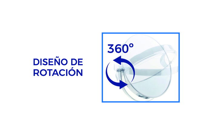 Confortime Espejo de Aumento 2 Caras para Sobremesa con Base, 15 x 12 x 21.5 cm (8 Unidades)