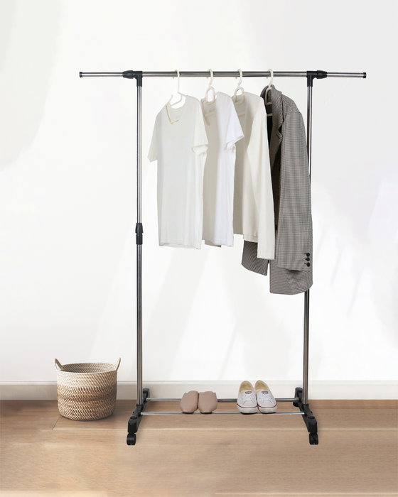 Confortime Perchero de Pared Extensible, Ajustable de 90 a 145 cm y de 90 a 160 cm, Ancho 42 cm, para Ropa y Toallas (4 Unidades)