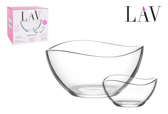 Lav Set 7 Piezas Ensaladera 21 cm + 6 Boles (2 Cajas) Lav Set 7 Piezas Ensaladera 21 cm + 6 Boles (2 Cajas)
