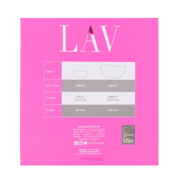 Lav Set 7 Piezas Ensaladera 21 cm + 6 Boles (2 Cajas) Lav Set 7 Piezas Ensaladera 21 cm + 6 Boles (2 Cajas)