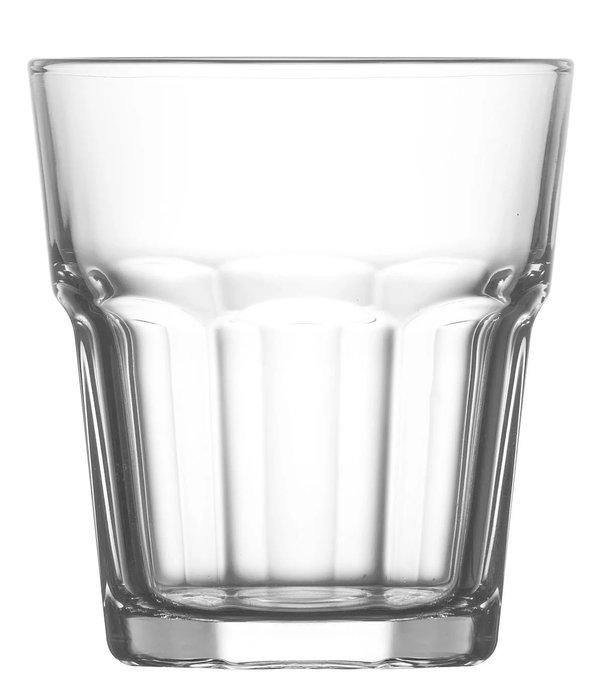 Lav Set de 6 vasos de agua Aras, 305 ml / 305 cc, vidrio, dimensiones 8.7 cm de diámetro x 9.5 cm de alto (8 Cajas)